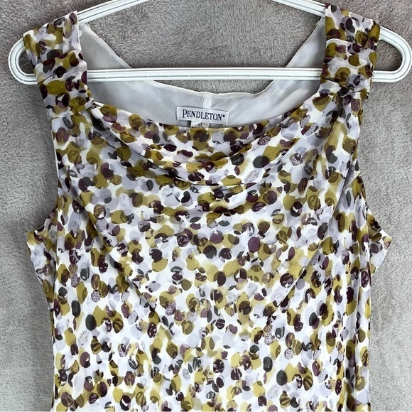PENDLETON 100% Silk Sleeveless Blouse Large - Picture 2 of 12